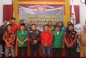 Belasan Ormas, LSM dan OKP Datangi Kantor KPU Kota Kediri, Ini yang Dilakukan