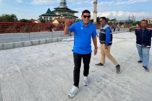 Meski Sudah Dioperasikan, Proyek Jembatan Alun-Alun Bandar Masih Berjalan, Ini Pengerjaannya