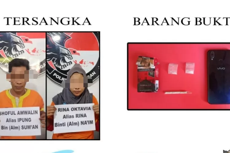 Dua Pria dan Dua Wanita Diduga Pengedar Sabu Diringkus Satresnarkoba Polres Lamongan