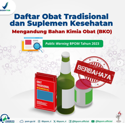 BPOM Rilis 50 Daftar Obat Kuat Tradisional dan Suplemen yang Mengandung Bahan Kimia Berbahaya