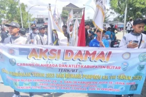 Bonus Tidak Jelas, Ratusan Atlet di Kabupaten Blitar Demo ke Pemkab, Ini Infonya