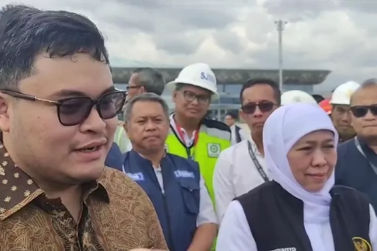 Gubernur Jatim, Khofifah Indar Parawansa meninjau Bandara Dhoho Kediri,