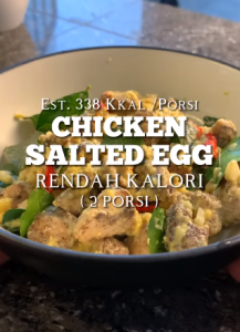 Resep Makanan Diet Enak Rendah Kalori, Chicken Salted Egg Kalorinya Cuma 338 Per Porsi