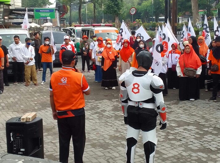 Konvoi dan Flashmob PKS Kota Kediri Kampanyekan Gagasan Pangan Murah, Kerja Gampang dan Sehat Mudah
