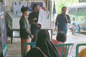 Mendekati Pemilihan, Caleg Partai Nasdem Kecamatan Pesantren Sosialisasikan Cara Pencoblosan, Ini Infonya