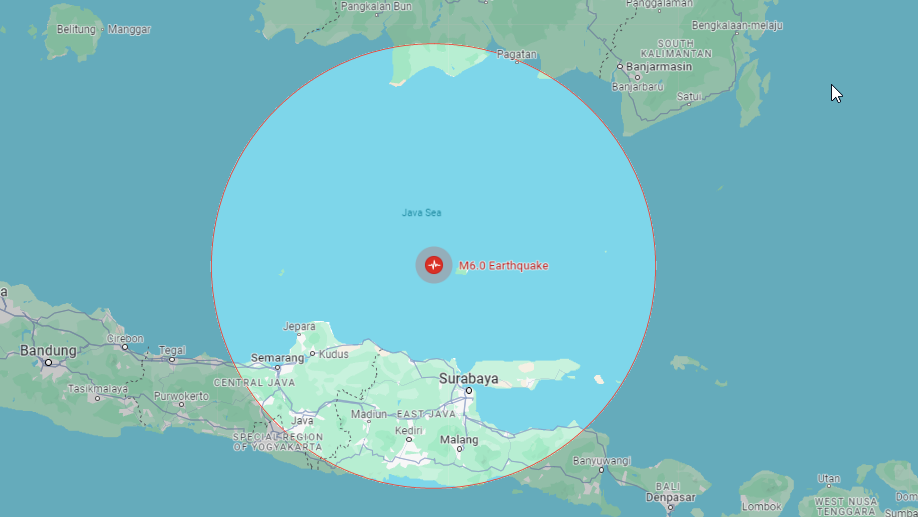 BREAKING NEWS! Gempa Bumi Guncang Tuban Jawa Timur, Getarannya Sampai Jawa Tengah 