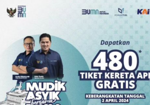 KAI Bersama BUMN Adakan Mudik Gratis 2024, Siapkan 480 Tiket KA untuk UMUM!