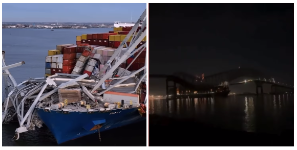 Kapal Kargo Tabrak Jembatan Francis Scott Key Hingga Roboh dan Terputus, Diduga 6 Pekerja Meninggal Dunia 