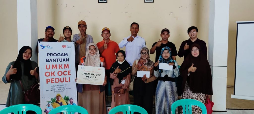 Komitmen dalam Pengembangan UMKM, Pemerintah Desa Ngadiluwih Dapat Program OK OC dari Rumah Zakat Kota Kediri 