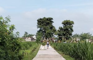 Pemerintah Desa Jambangan, Kecamatan Papar Perbaiki Jalan Pakai  Dana BKK, Warga Senang,  Akses ke Sawah dan ke Makam Lancar