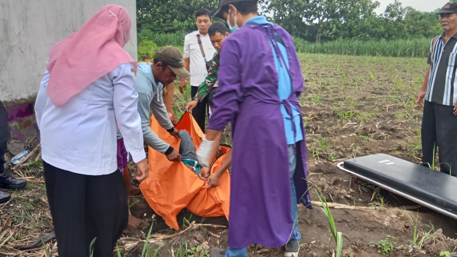 Pergi ke Sawah dan Tidak Pulang Sampai Siang, Sugito, Warga Tosaren Kecamatan Pesantren Ditemukan Meninggal dunia