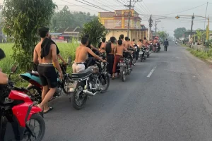 Polsek Peterongan Jombang Bubarkan Balap Liar, Sita 22 Sepeda Motor