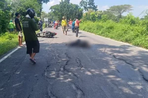 Jalan Berlubang di Deket, Lamongan Sebabkan Kecelakaan, Korban Tewas Terlindas Pick Up