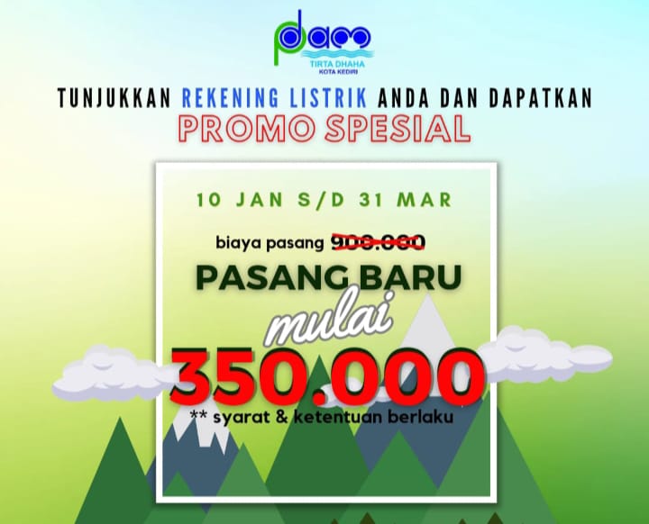 Berkah Ramadhan, PDAM Kota Kediri Beri Promo Spesial dengan Harga Terjangkau untuk Pasang Baru