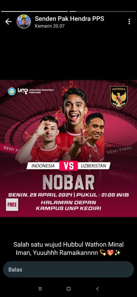 5 Lokasi Nobar Semifinal Piala Asia U-23 2024 Indonesia vs Uzbekistan di Kediri Jawa Timur, Yuk Jangan Sampai Ketinggalan! 