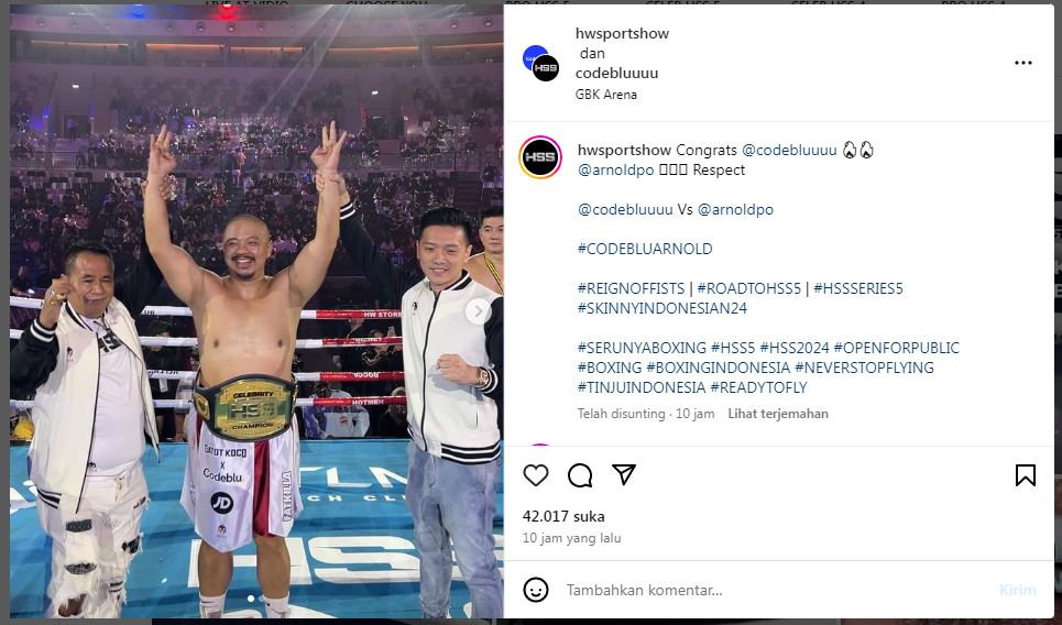 Codeblue VS Chef Arnold, Kritikus Makanan Codeblu Menang TKO di Hollywings Sport Show