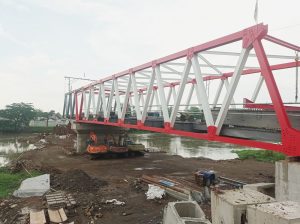 Penyelesaian Proyek Jembatan Jongbiru Molor, Alasannya Karena Air Sungai Pasang, Ini Infonya