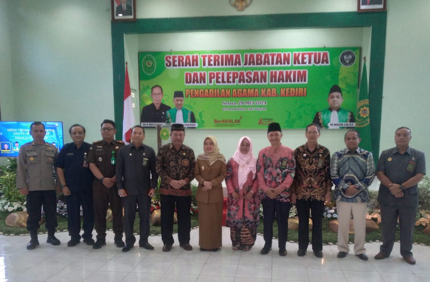 Serah Terima Jabatan Ketua dan Pelepasan Hakim Pengadilan Agama Kabupaten Kediri