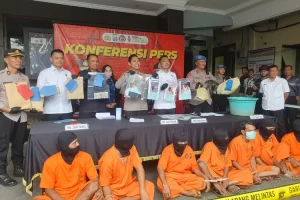 Polres Tulungagung Bekuk 10 Tersangka Kasus Perjudian, Ini Infonya