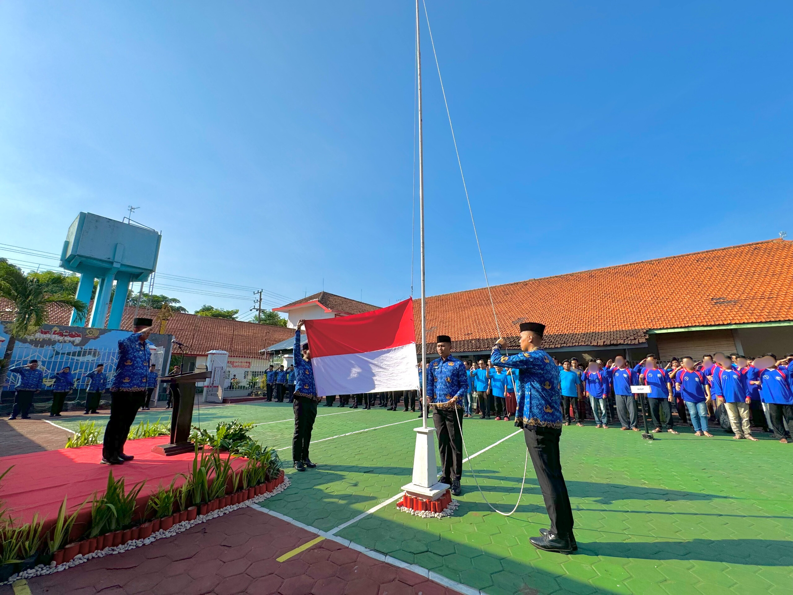 Lapas Kelas II A Kediri Gelar Upacara Harkitnas ke-116, Tema yang Disusung "Bangkit untuk Indonesia Emas"