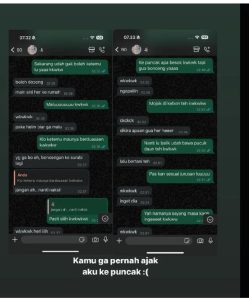 Isi percakapan Heri dengan perempuan masa lalu