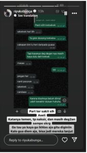 Percakapan Heri dengan wanita lain