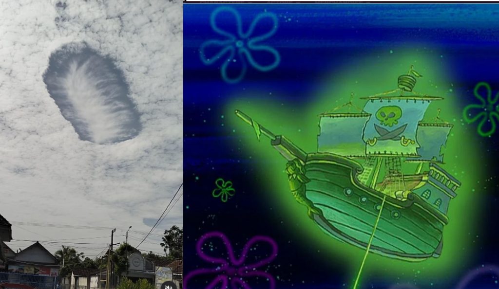 Viral Fenomena Alam di Langit Jember Hebohkan Warga Sekitar, Mirip Kapal Flying Dutchman Spongebob