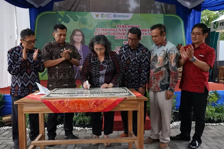 Resmikan Pembangunan Pengembangan Pasar Grosir Ngronggo dan Launching Serbu Pasar, Ini Pesan Pj Wali