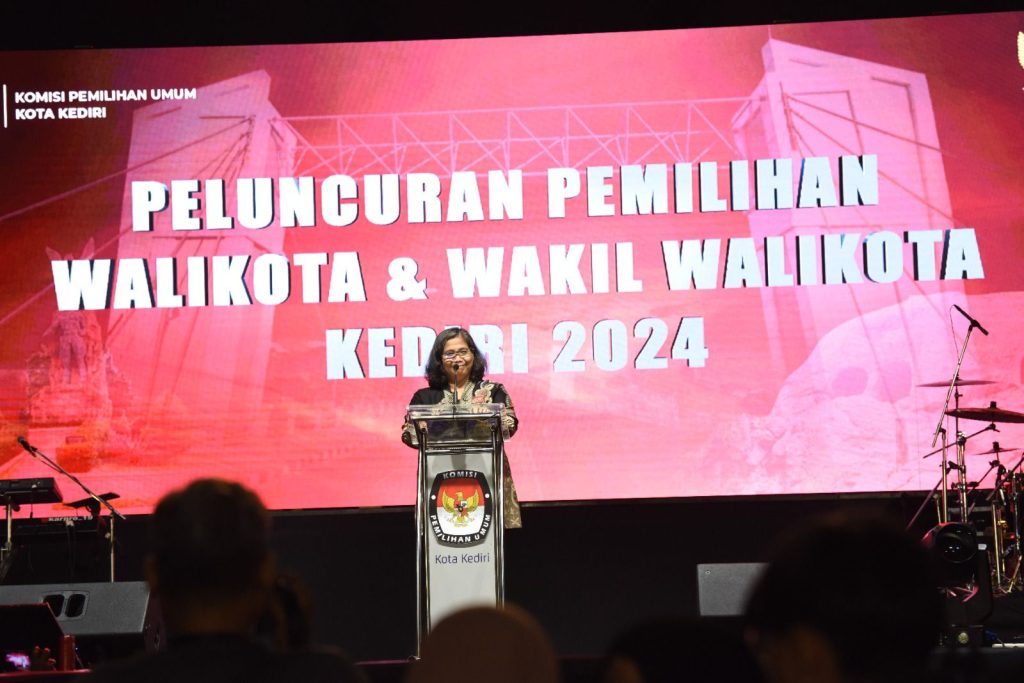 Hadiri Peluncuran Maskot Pilkada Kota Kediri, Pj Wali Kota Kediri Zanariah Harapkan Seluruh Tahapan Pemilu Berjalan Lancar