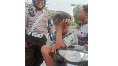 Dua Bocah di Jombang Nangis Hiteris Kena Operasi Patuh Semeru: Dulin Pak, Emoh Bah!