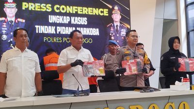 Satresnarkoba Polres Ponorogo Ungkap Peredaran Narkoba Kelas Kakap, 55 Gram Sabu Diamankan dari 3 Tersangka