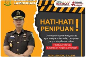 AWAS! Modus Penipuan Mengatasnamakan Kepala Kejari Lamongan, Satu Dokter Tertipu Puluhan Juta 