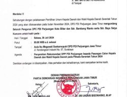 Rekom  PDIP untuk Bacawali-Bacawawali Kota Blitar Sudah Turun, Jatuh Pada Pasangan Bambang-Bayu