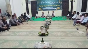 Menyambut Tahun Baru Islam, Pemerintah Desa Bulu, Kecamatan Semen Gelar Pawai Keliling Desa dan Doa Bersama, Ratusan Tumpeng dan Ribuan Nasi Pincuk Disediakan