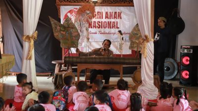 Polsek Plemahan dan TK Dharma Wanita Mengadakan Peringatan Hari Anak Nasonal di Tegowangi, Ini Kegiatannya