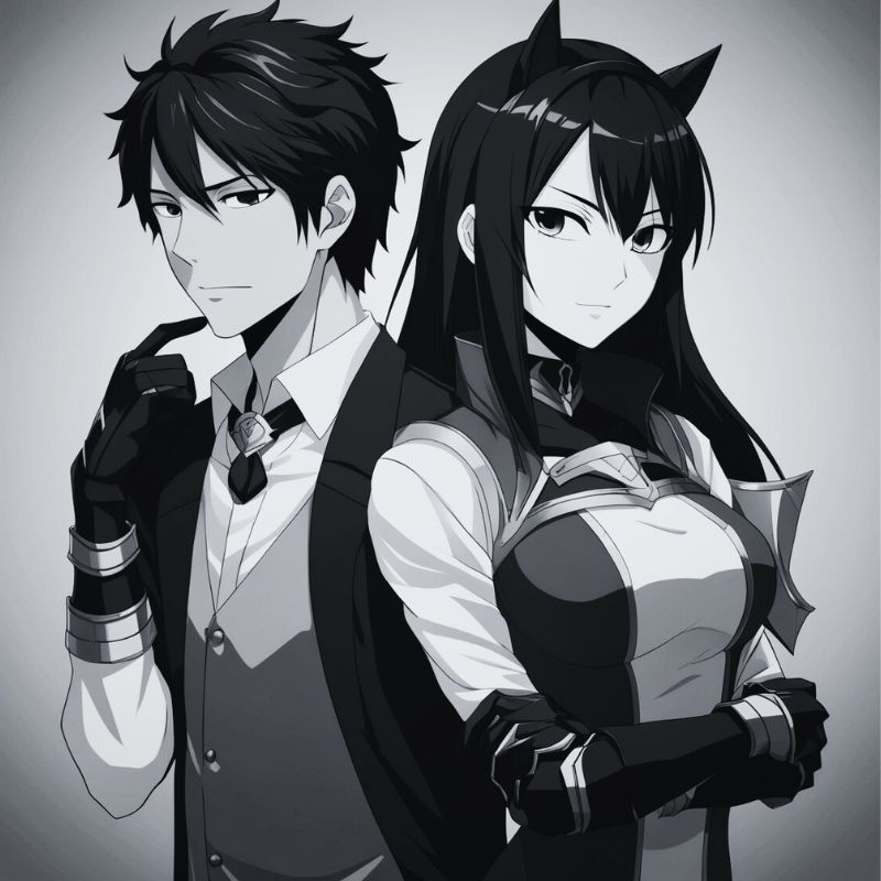 Tinggal Pilih, PP Couple Anime Hitam Putih yang Bikin Profil WA Makin Keren!