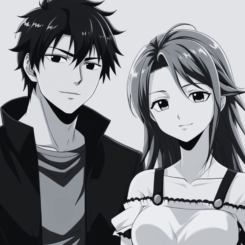 Tinggal Pilih, PP Couple Anime Hitam Putih yang Bikin Profil WA Makin Keren!