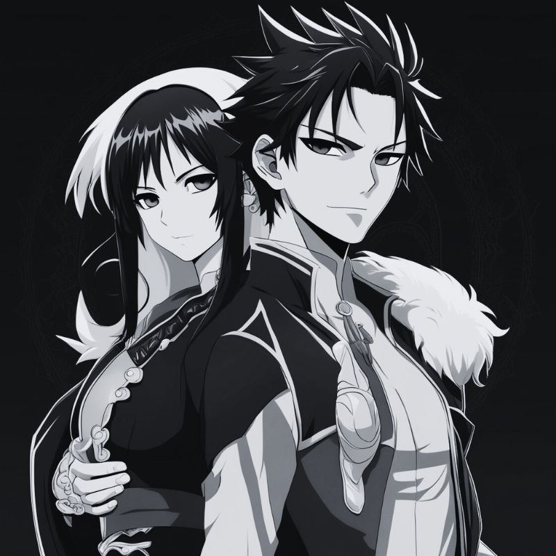 Tinggal Pilih, PP Couple Anime Hitam Putih yang Bikin Profil WA Makin Keren!