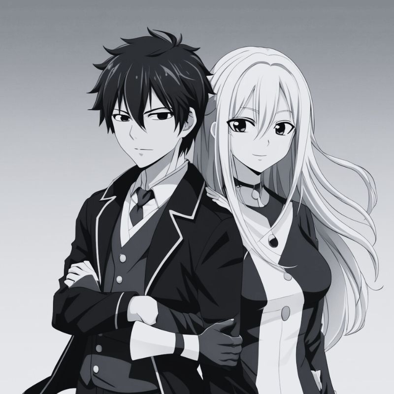 Tinggal Pilih, PP Couple Anime Hitam Putih yang Bikin Profil WA Makin Keren!