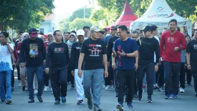 ASN Pemkab Kediri Ikuti Jalan Sehat Gempita Kemerdekaan HUT Ke-79 RI