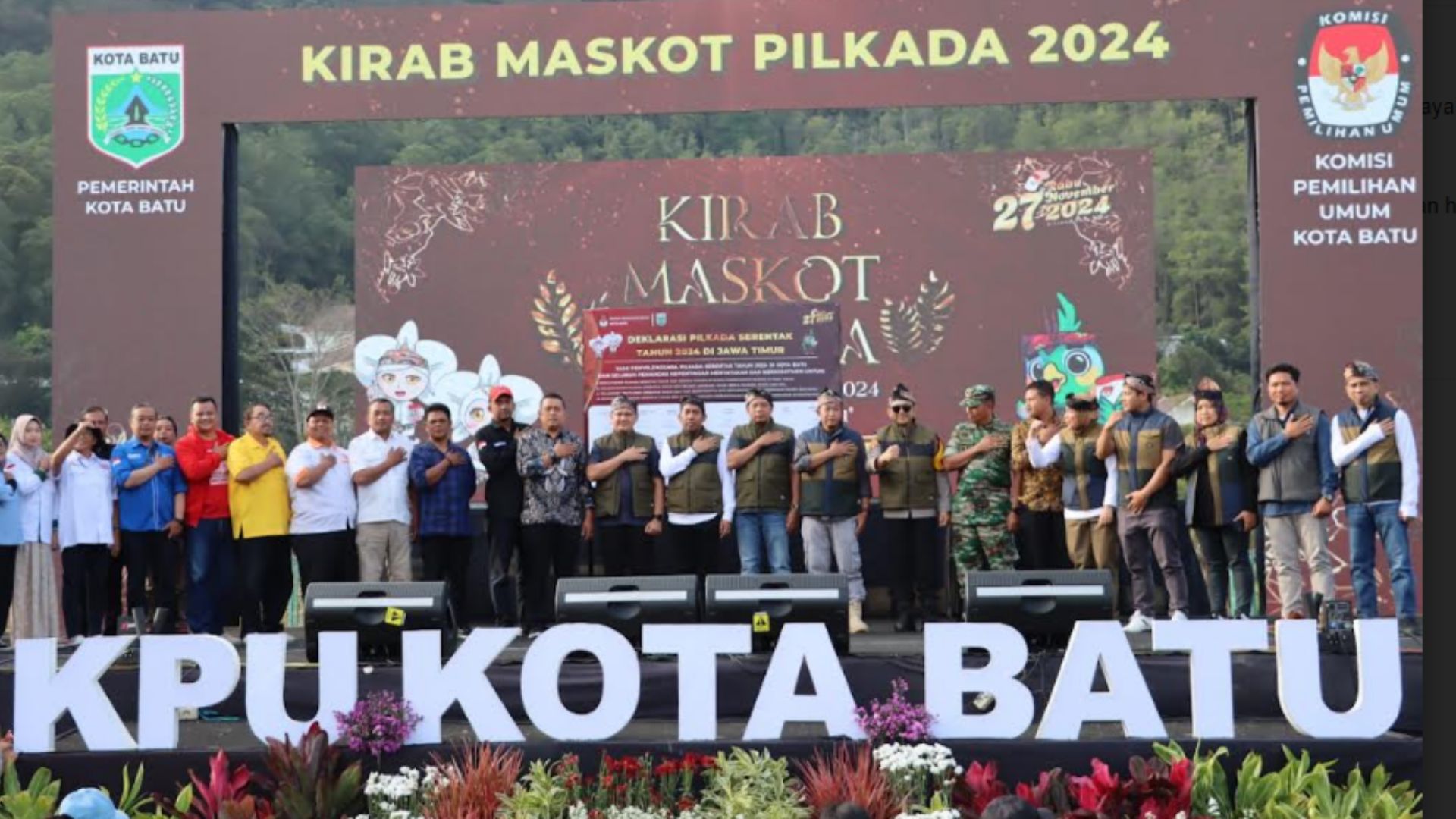 Kirab Maskot Pilkada 2024 di Jawa Timur Memulai Perjalanan, KPU Kota Batu Gelar Sosialisasi