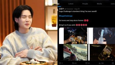 Ramai Tagar SugaChallenge, Warganet Pamerkan Mabuk Sambil Mengemudi untuk Dukung Suga BTS