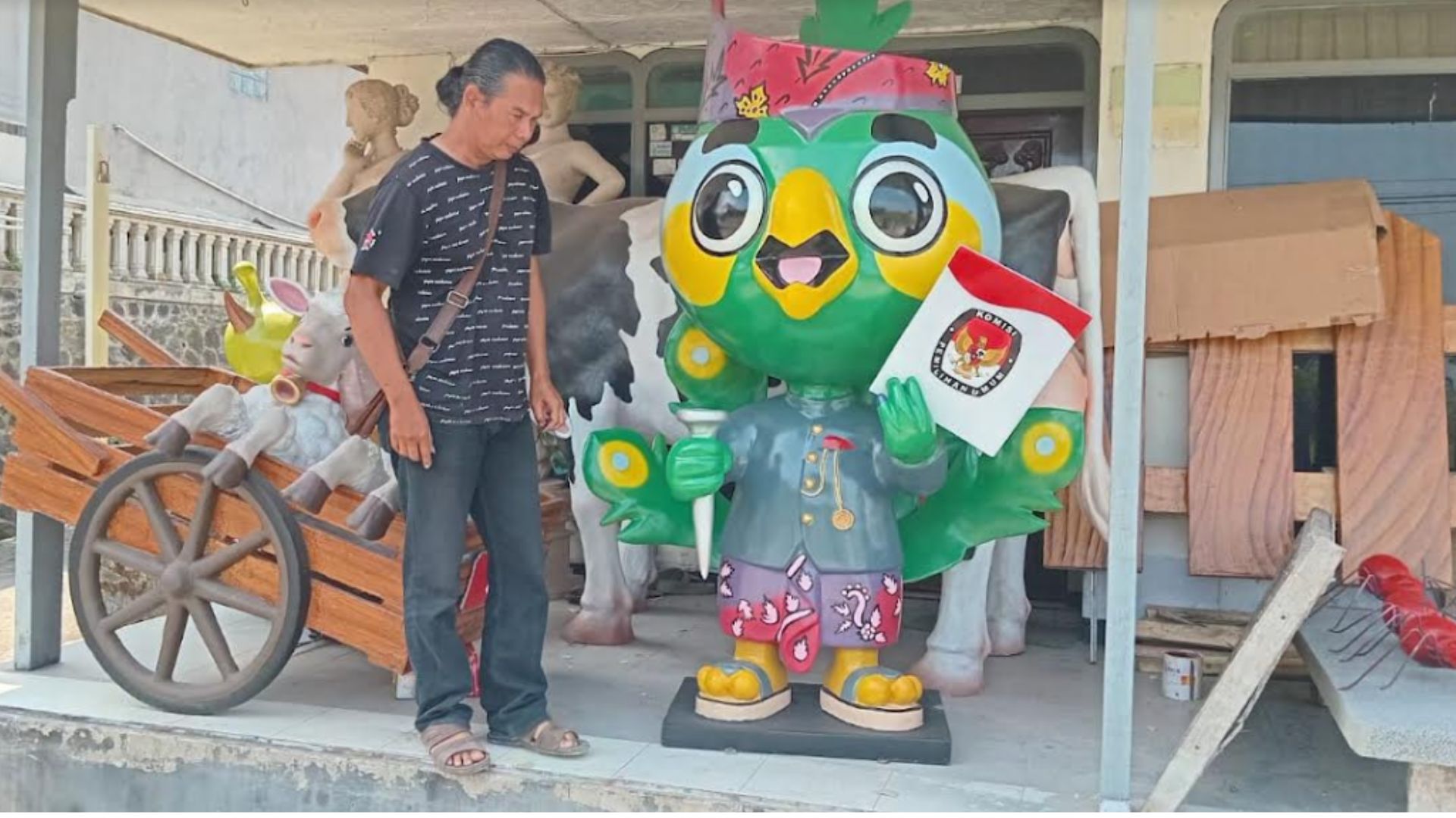 Maskot Pilkada 2024 Si Jali Ternyata Karya Seniman Asal Kota Batu, Berawal dari Pencarian di Google