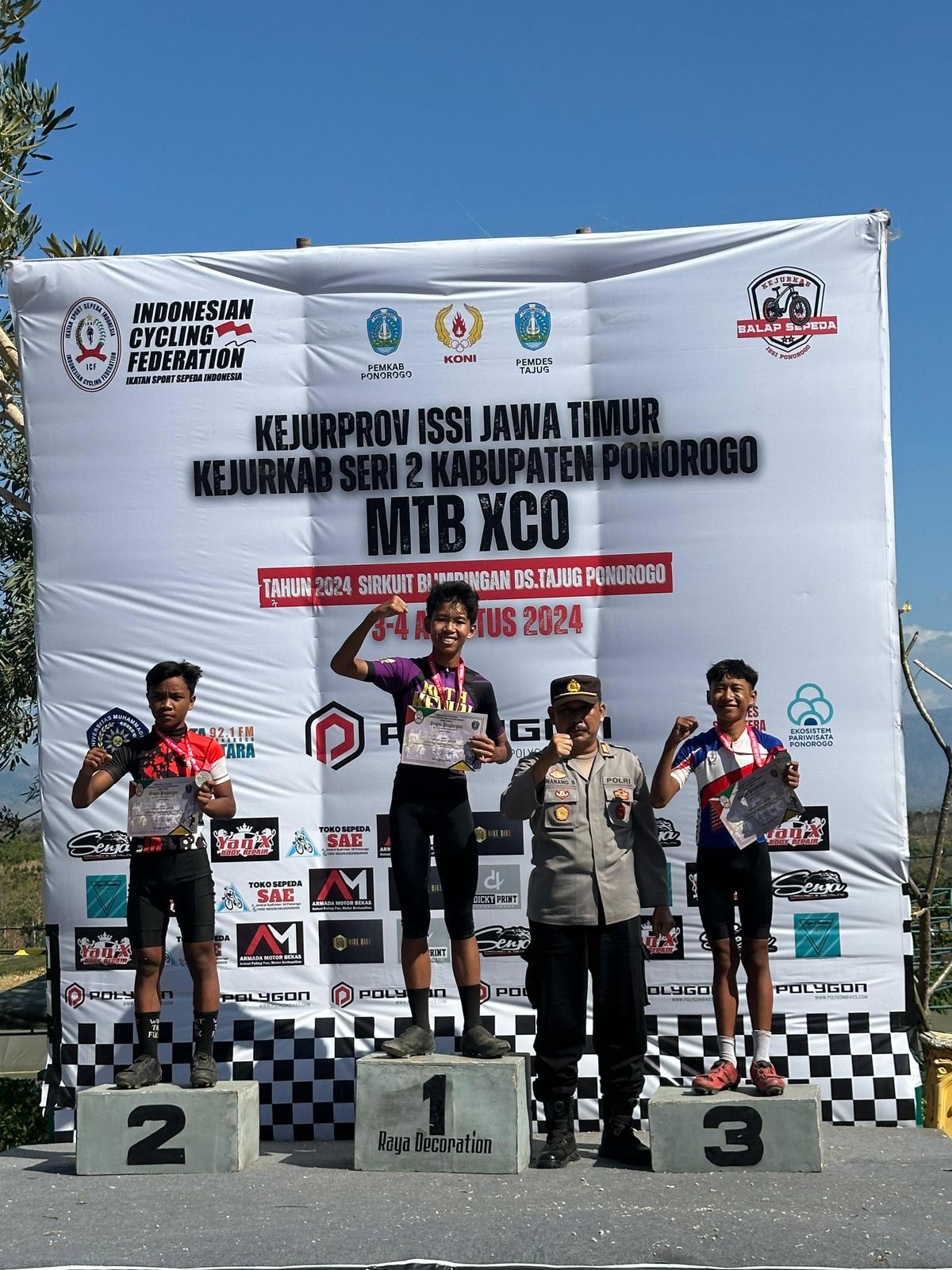 Pj Wali Kota Kediri Beri Apresiasi Atlet Balap Sepeda yang Berhasil Jadi Runner Up di Kejurprov MTB XCO ISSI Jatim