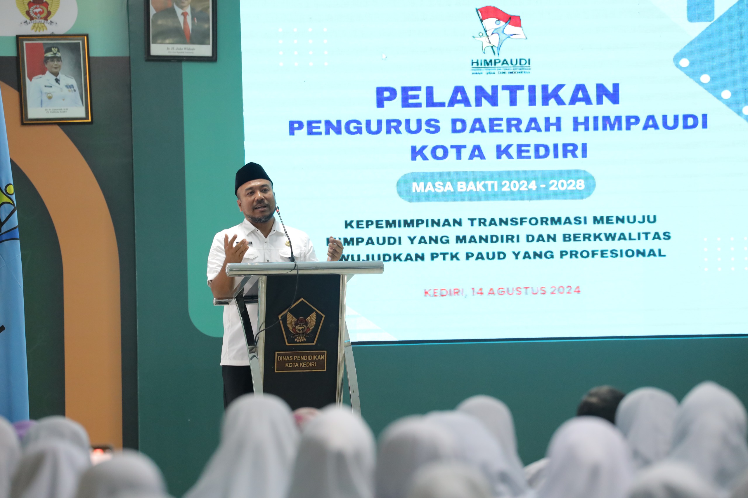 Fasilitasi Pelantikan Himpaudi, Pemkot Kediri Melalui  Dinas Pendidikan Ajak Pengurus Tingkatkan Kompetensi Diri