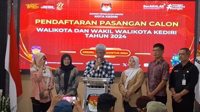 Pendaftaran Paslon Wali Kota Kediri 2024 Ditutup, Dua Pasangan Lolos Verifikasi