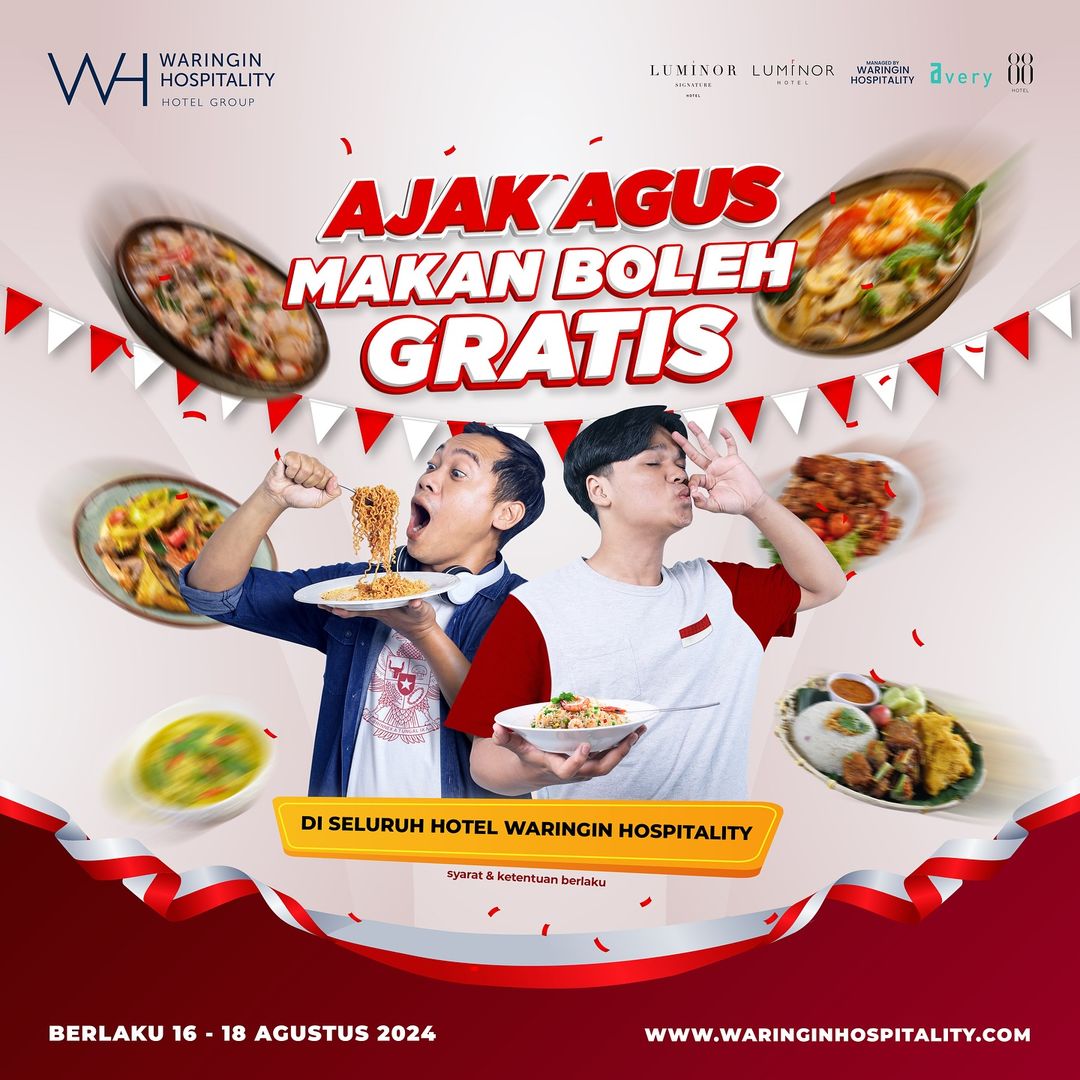 Lotus Garden Hotel dan Waringin Hospitality Beri Diskon Kamar 45 Persen dan Makan Gratis Bagi Pemilik Nama Agus