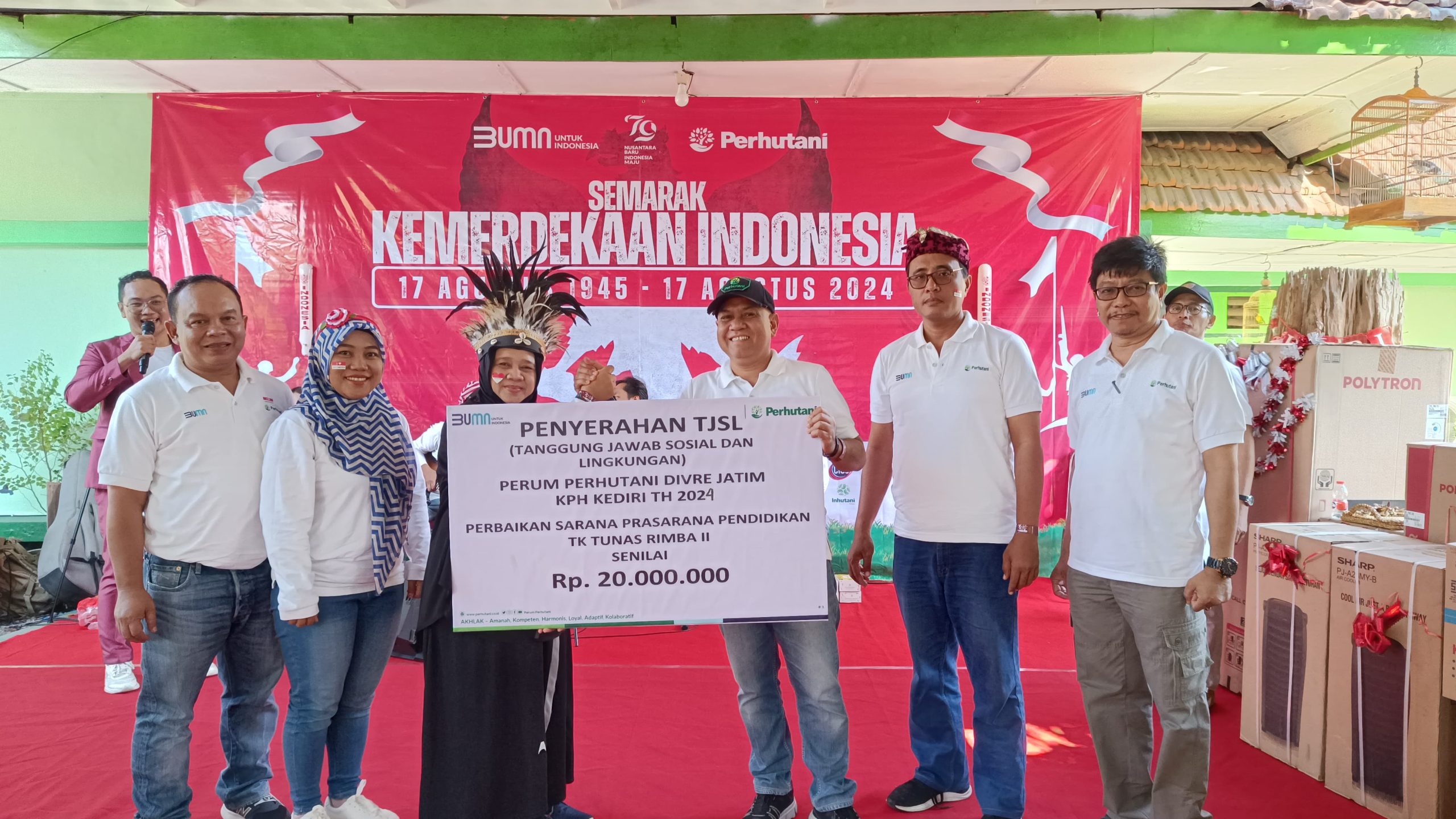 Perhutani KPH Kediri Salurkan Dana CSR Puluhan Juta untuk Lembaga Sekolah di Pinggir Kawasan Hutan di Desa Besowo, Kecamatan Kepung, Ini Infonya