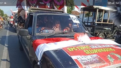 TK dan PAUD se-Kecamatan Semen Sambut Kemerdekaan dengan Pawai Kreativitas