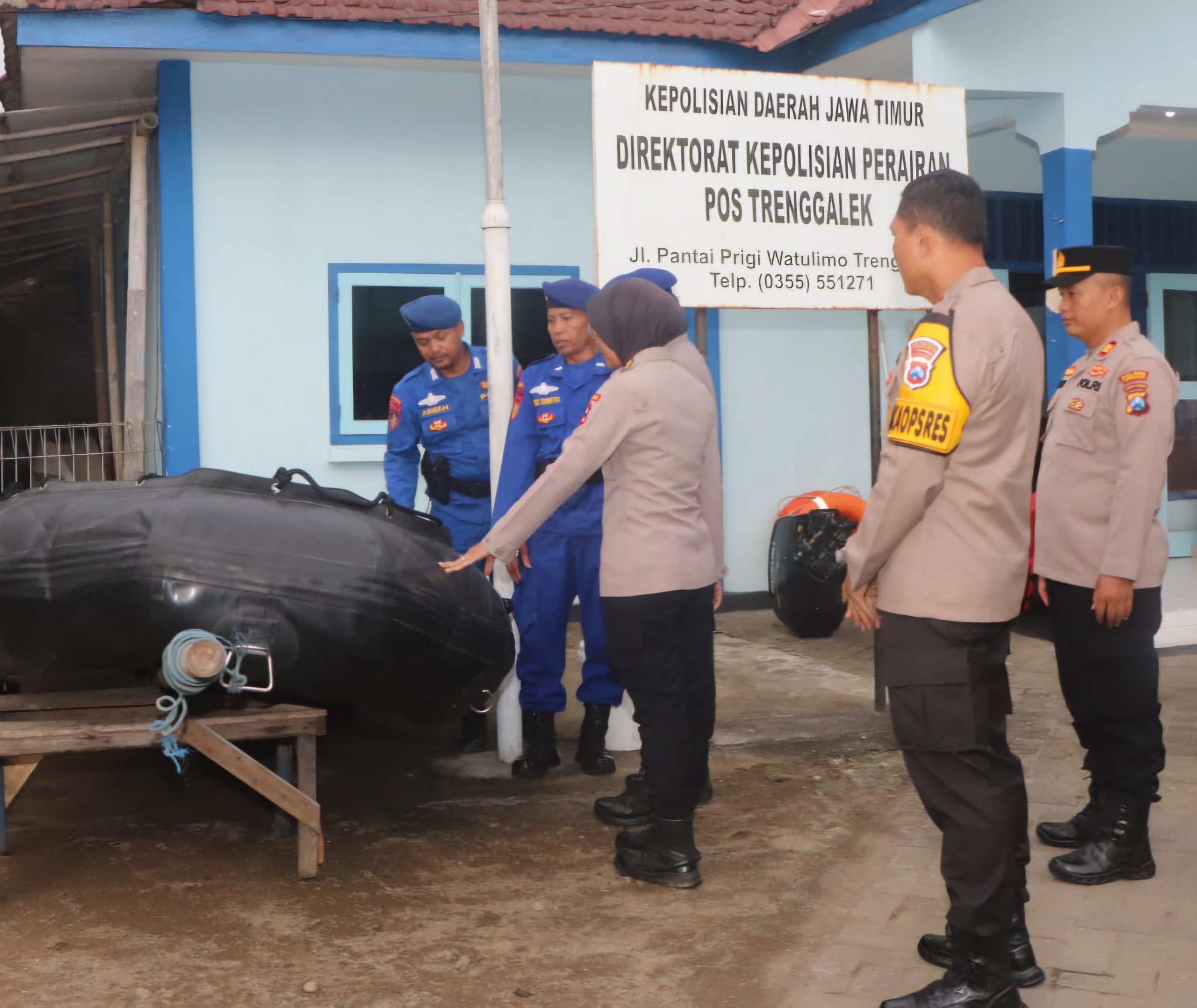 Tim Srena Mabes Polri Lakukan Studi Kelayakan Pembentukan Satpolairud di Trenggalek